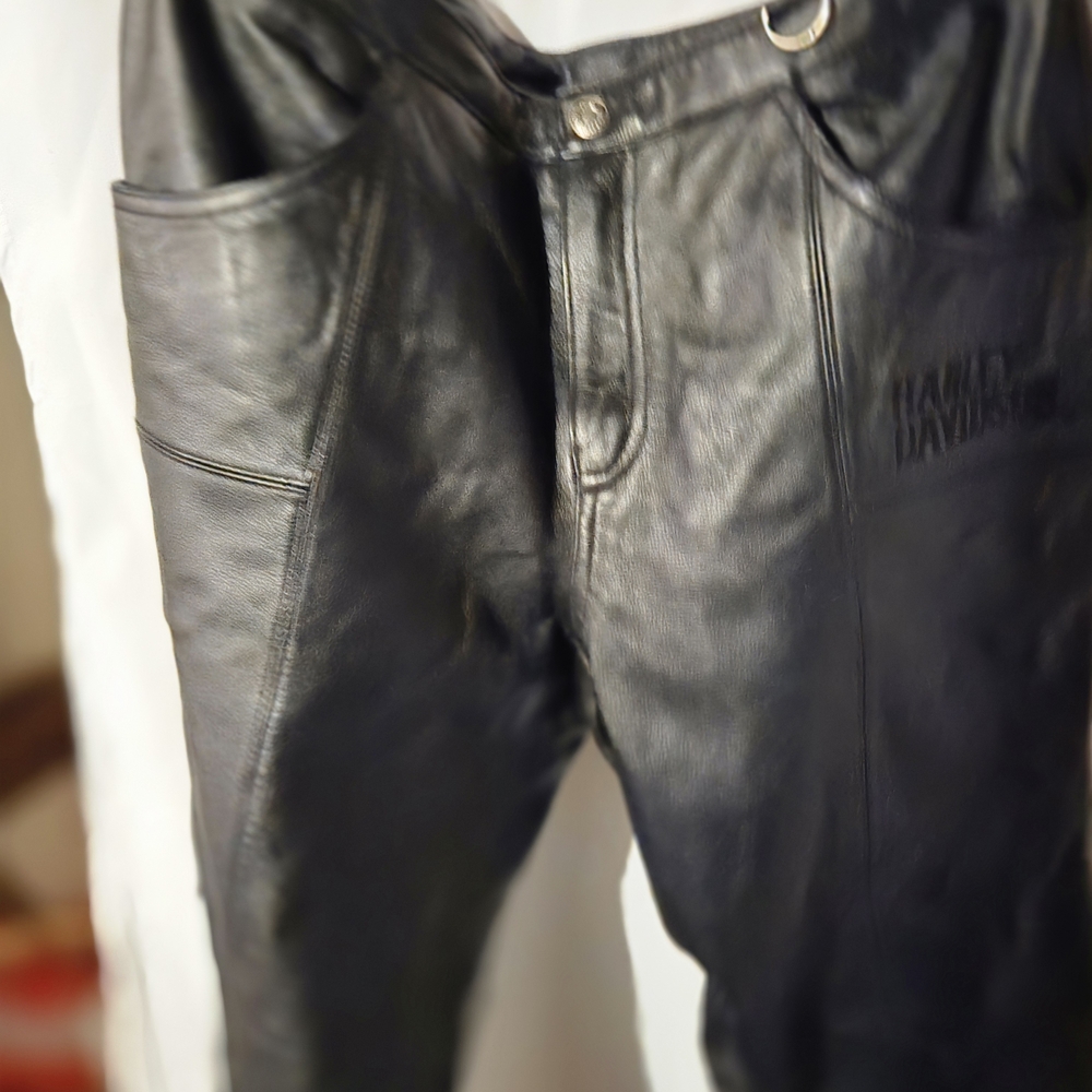 Harley Davidson Black Leather Pants